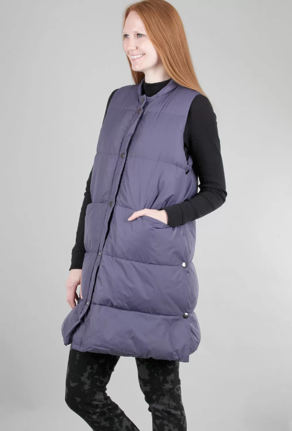 New Evie Lou Bkr Puffer Vest, Blueberry