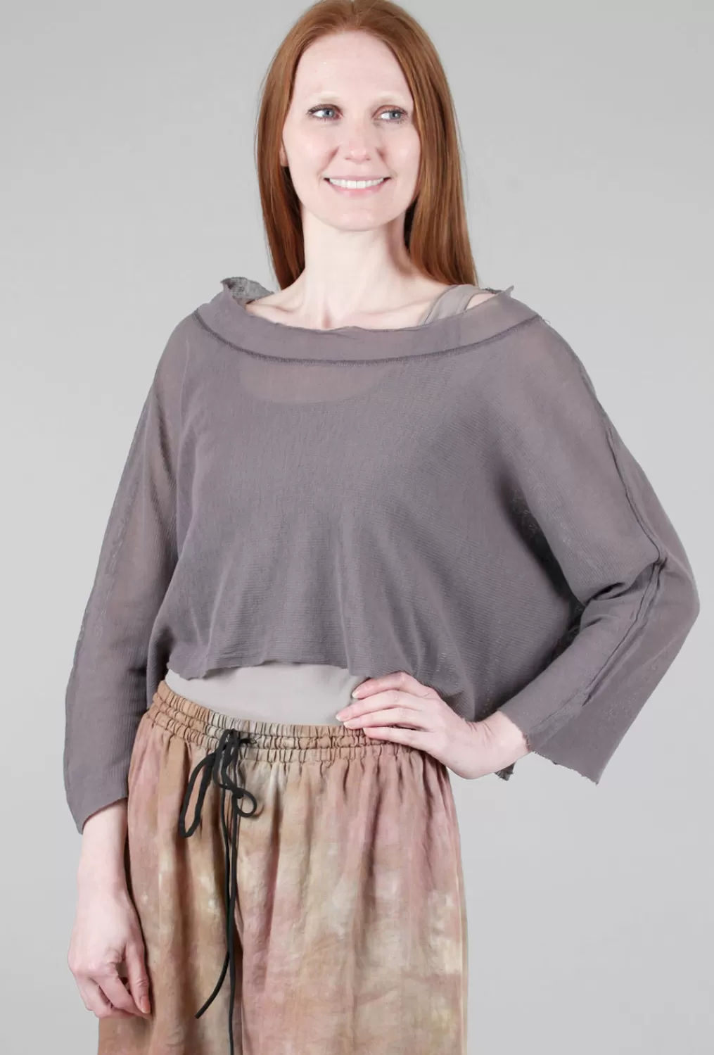 Store Evie Lou Boxy Mesh Pullover, Lavender