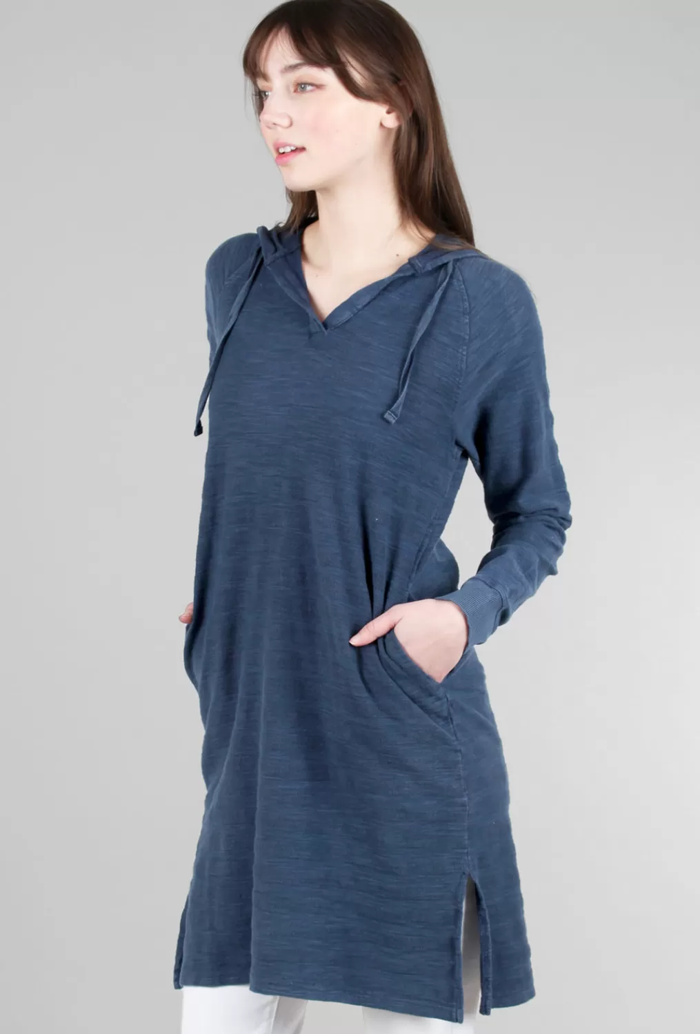 Flash Sale Evie Lou Dimensional-Texture Hoodie Dress, Navy
