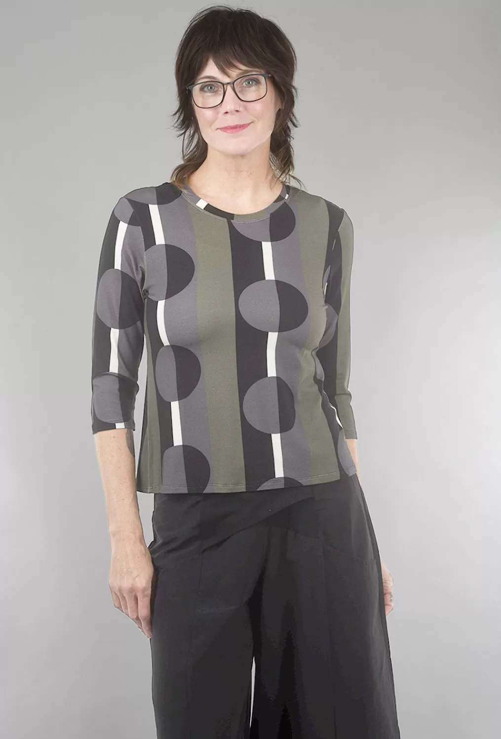 Flash Sale Evie Lou Dot Jersey Bella Tee, Olive