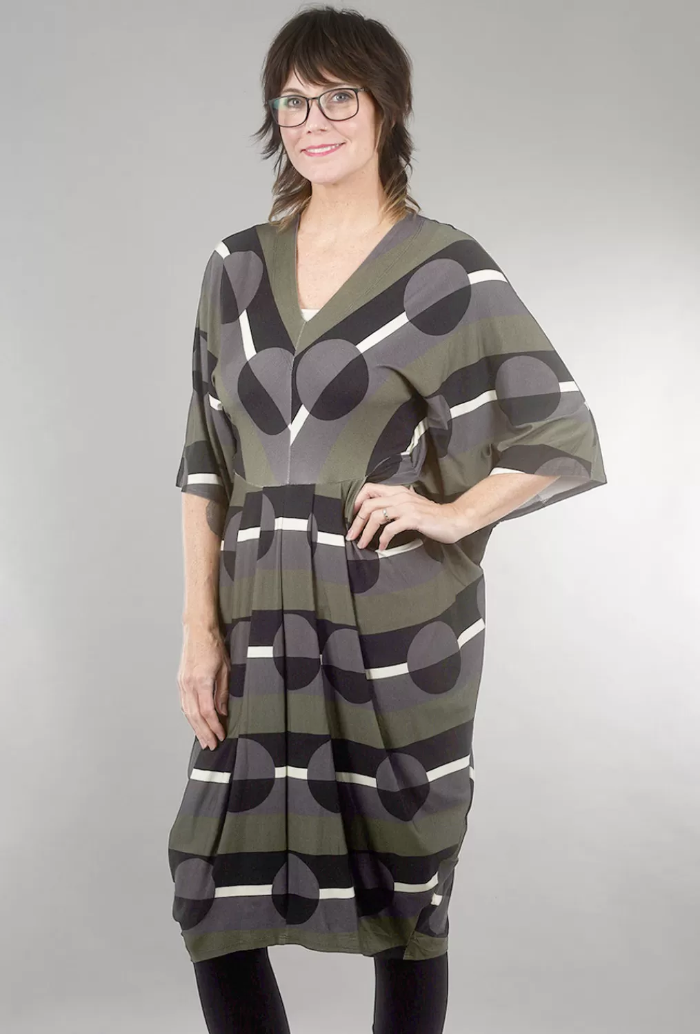 Online Evie Lou Dot Jersey Lana Dress, Olive