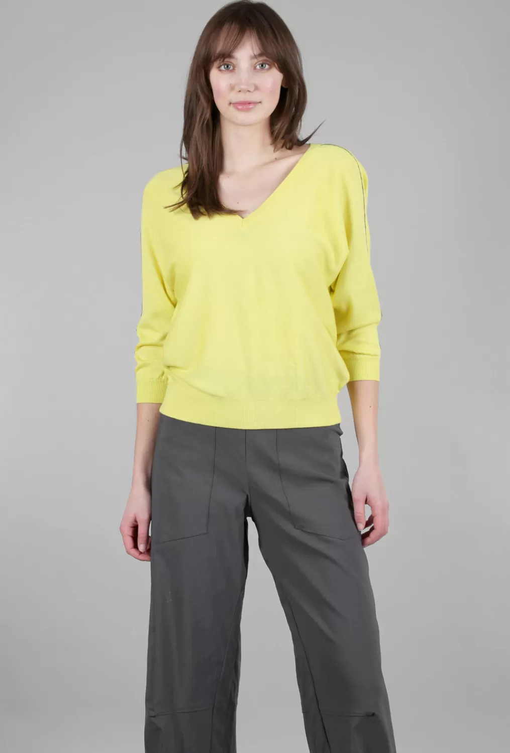 Clearance Evie Lou Double V Dolman Sweater, Citrus