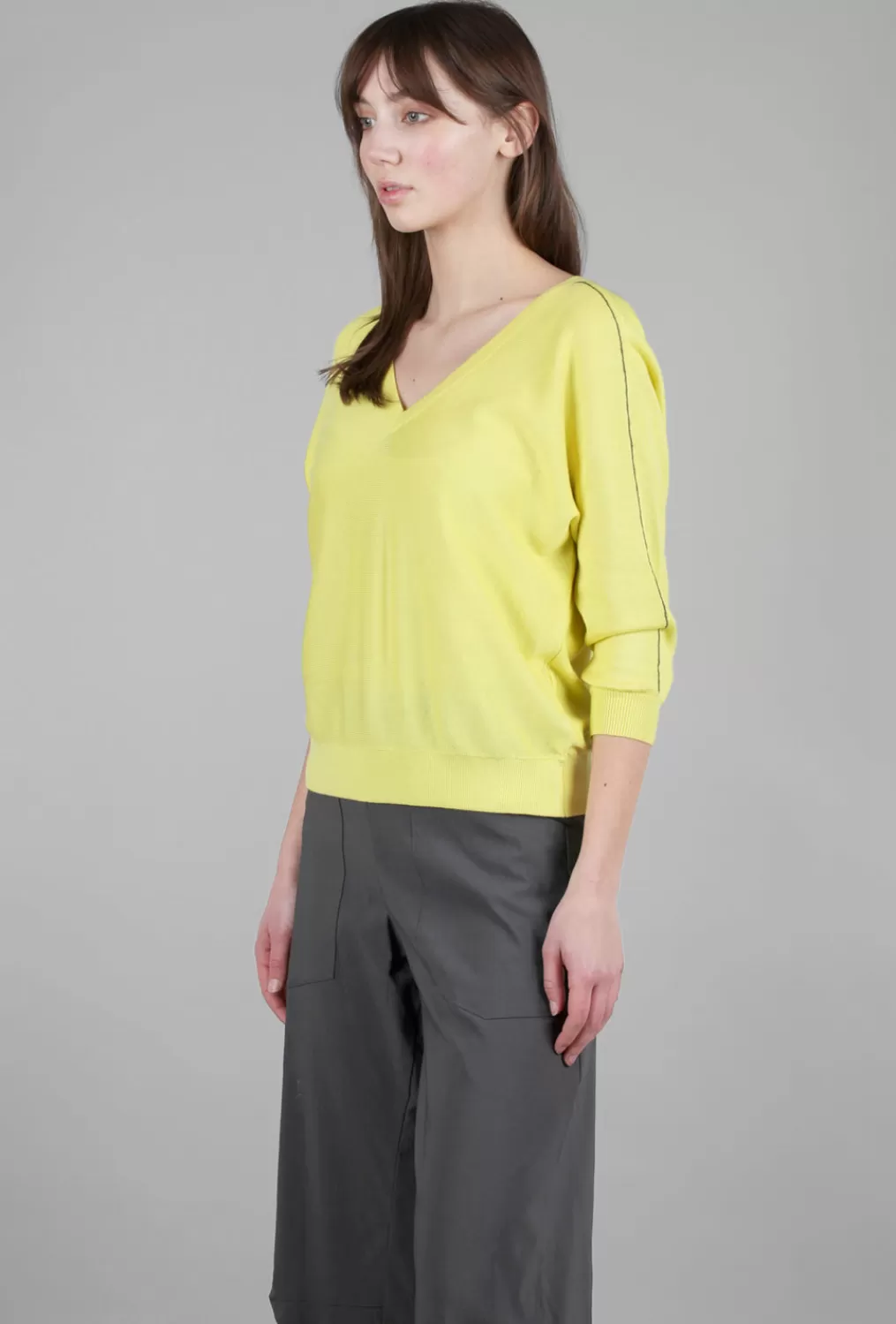 Clearance Evie Lou Double V Dolman Sweater, Citrus