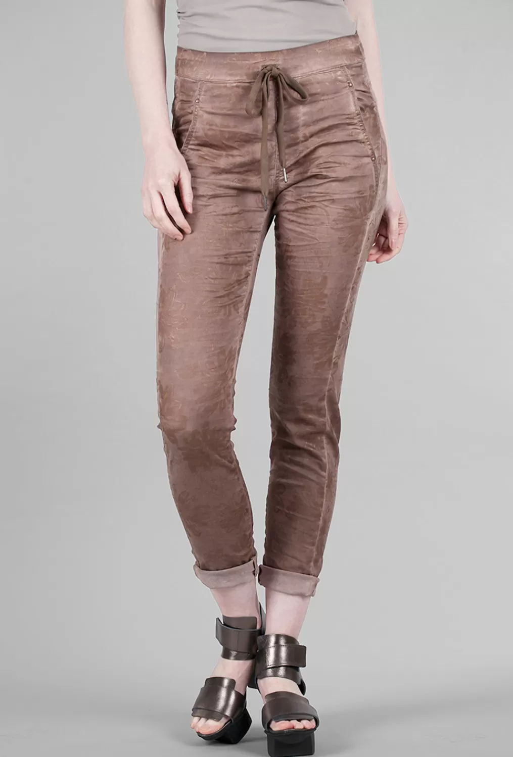 Online Evie Lou Iconic Stretch Jeans, Brown/Metallic
