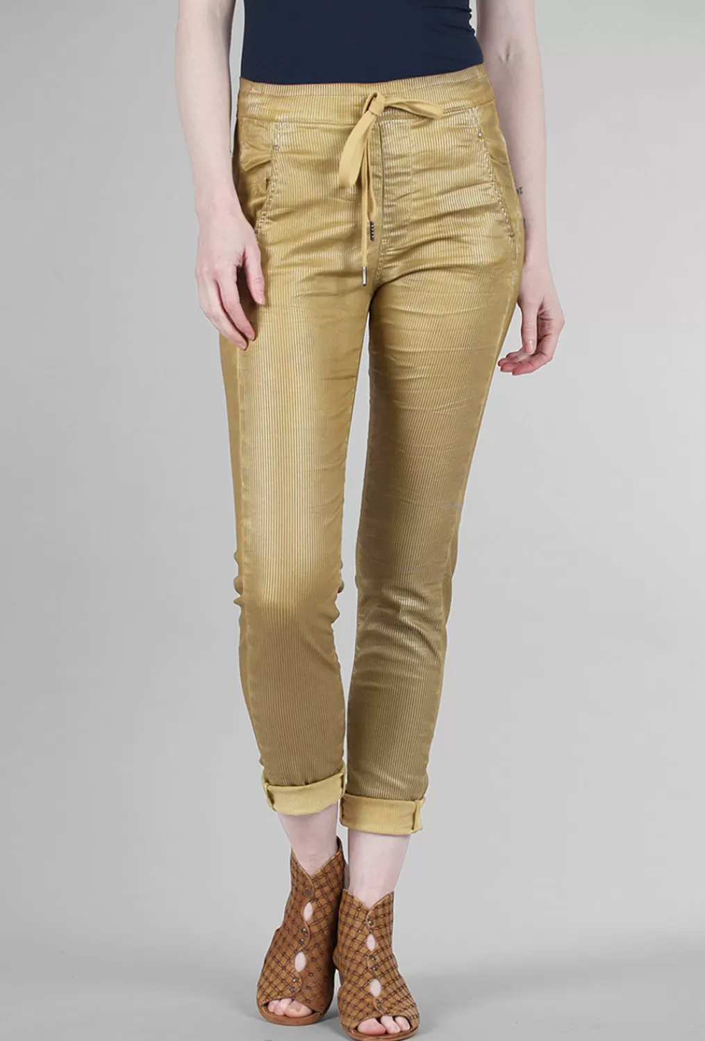 Fashion Evie Lou Iconic Stretch Jeans, Gold Stripe