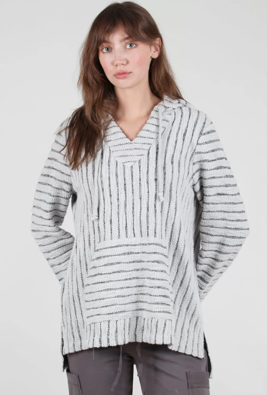 Outlet Evie Lou Island Stripe Terry Hoodie, Dune