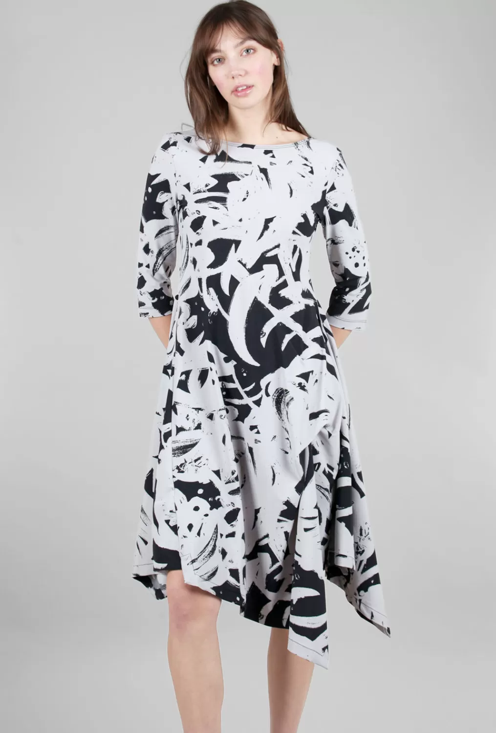 Discount Evie Lou Lita Dress, Melrose Gris Print
