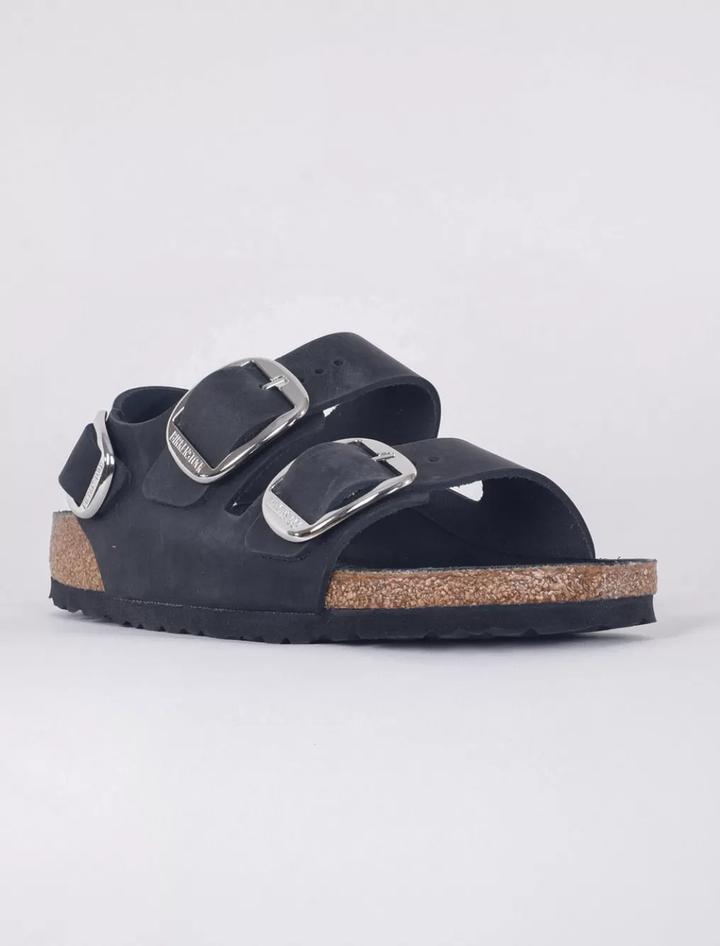 Shop Evie Lou Milano Big Buckle, Black Oil