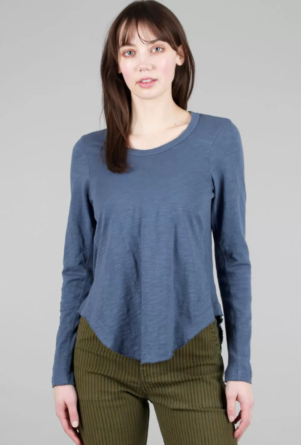 Flash Sale Evie Lou Mix Rib Panels Tee, Indie Blue