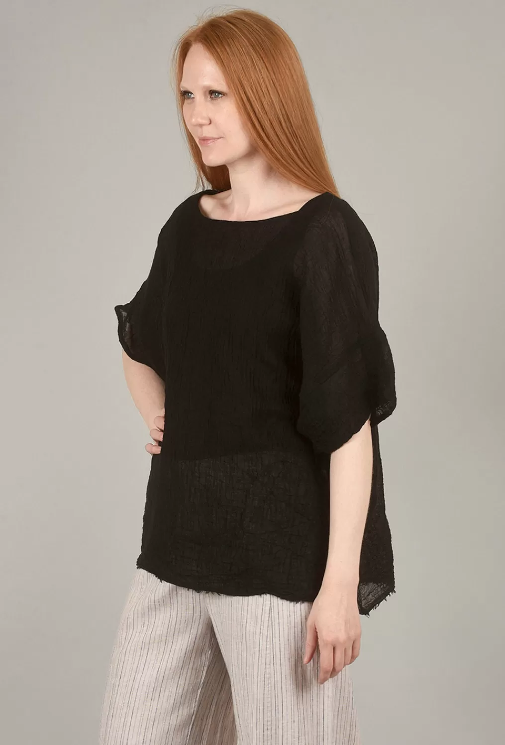 Best Sale Evie Lou Mono Gauze Top, Black