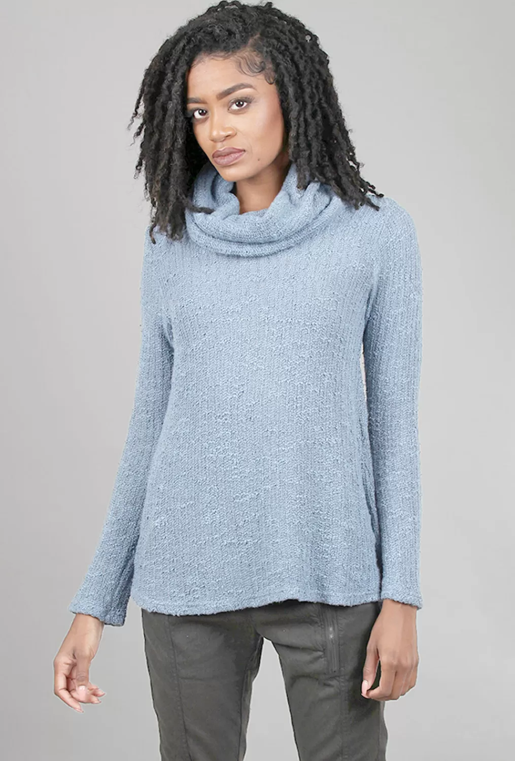 Store Evie Lou Nubbly Knit Cowl Pullover, Tidal