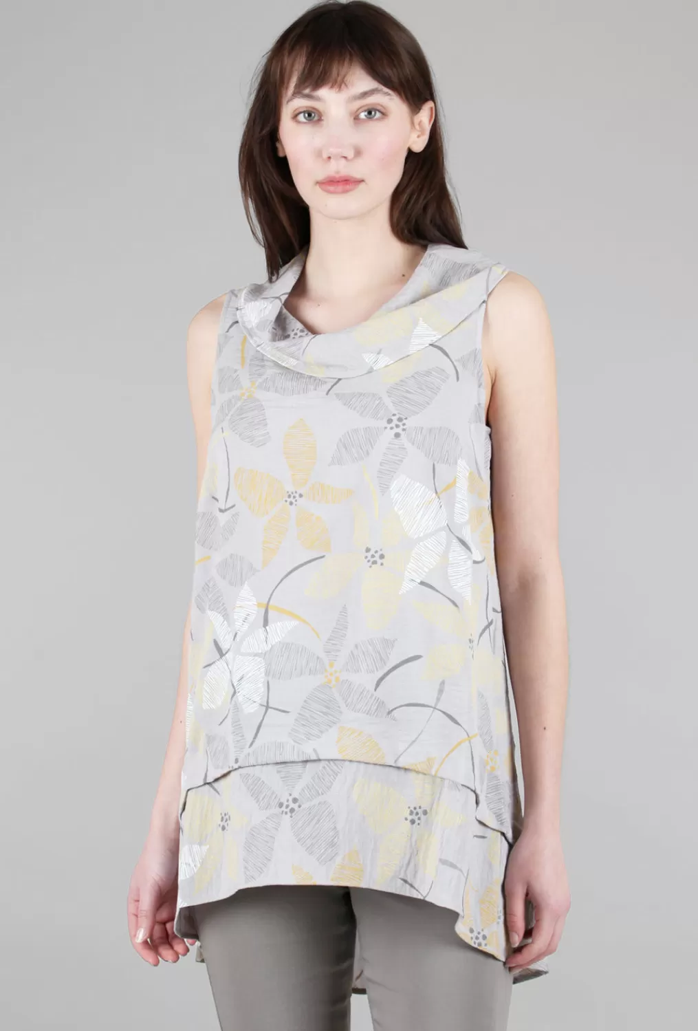 Shop Evie Lou Petal Sleeveless Tunic, Dove