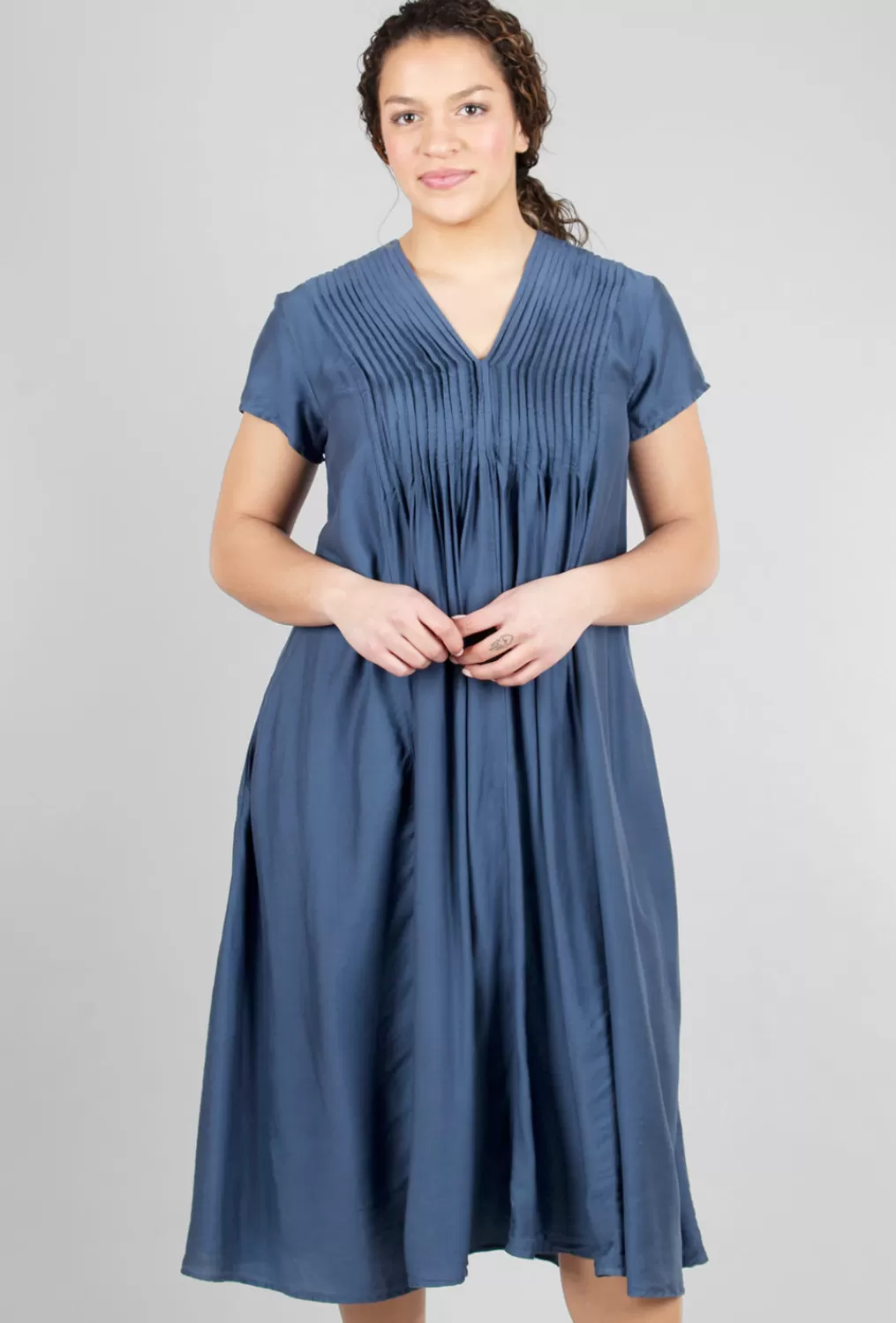 Online Evie Lou Pleat Bodice Lady Dress, Blue