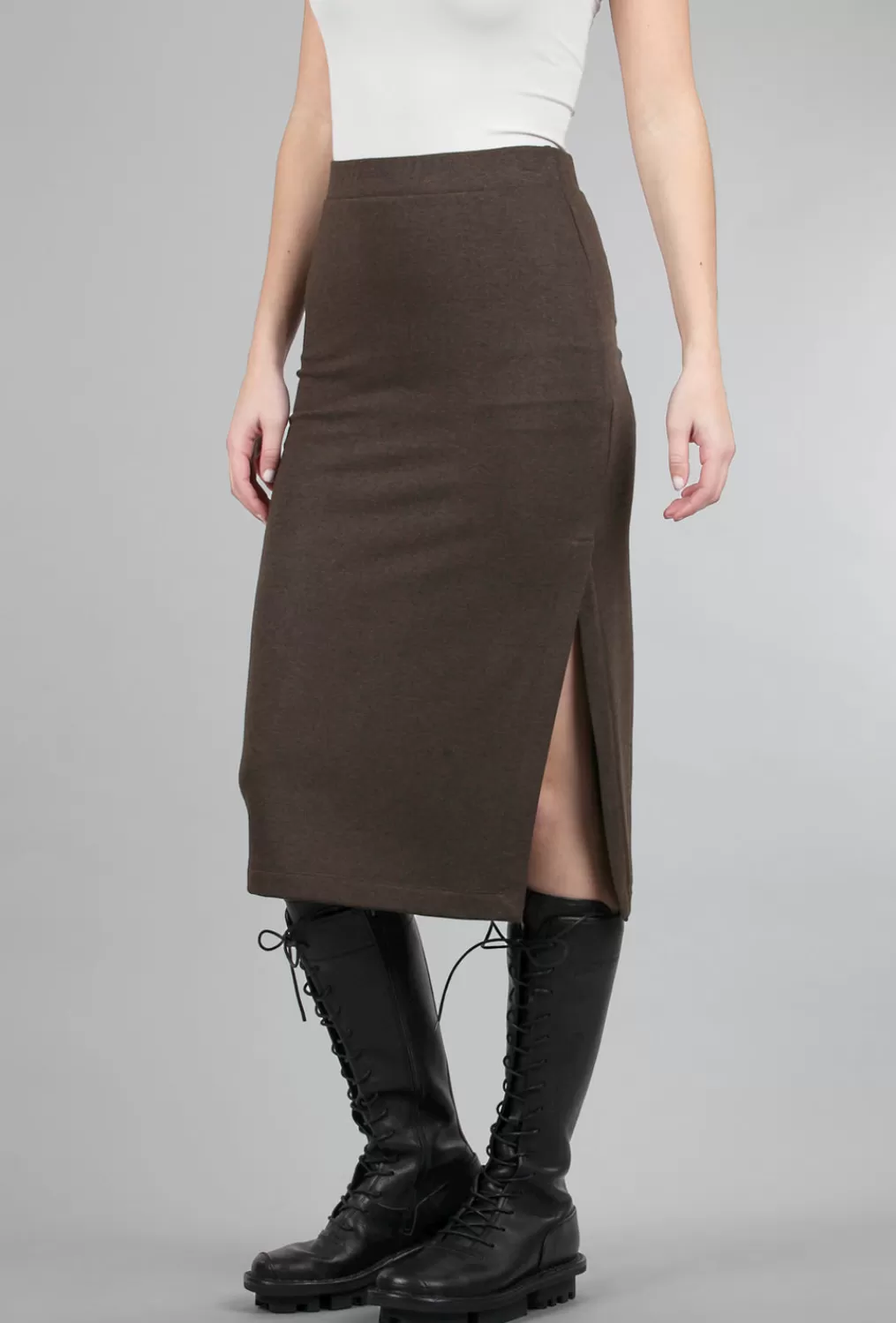 Shop Evie Lou Plush Midi Skirt, Brown