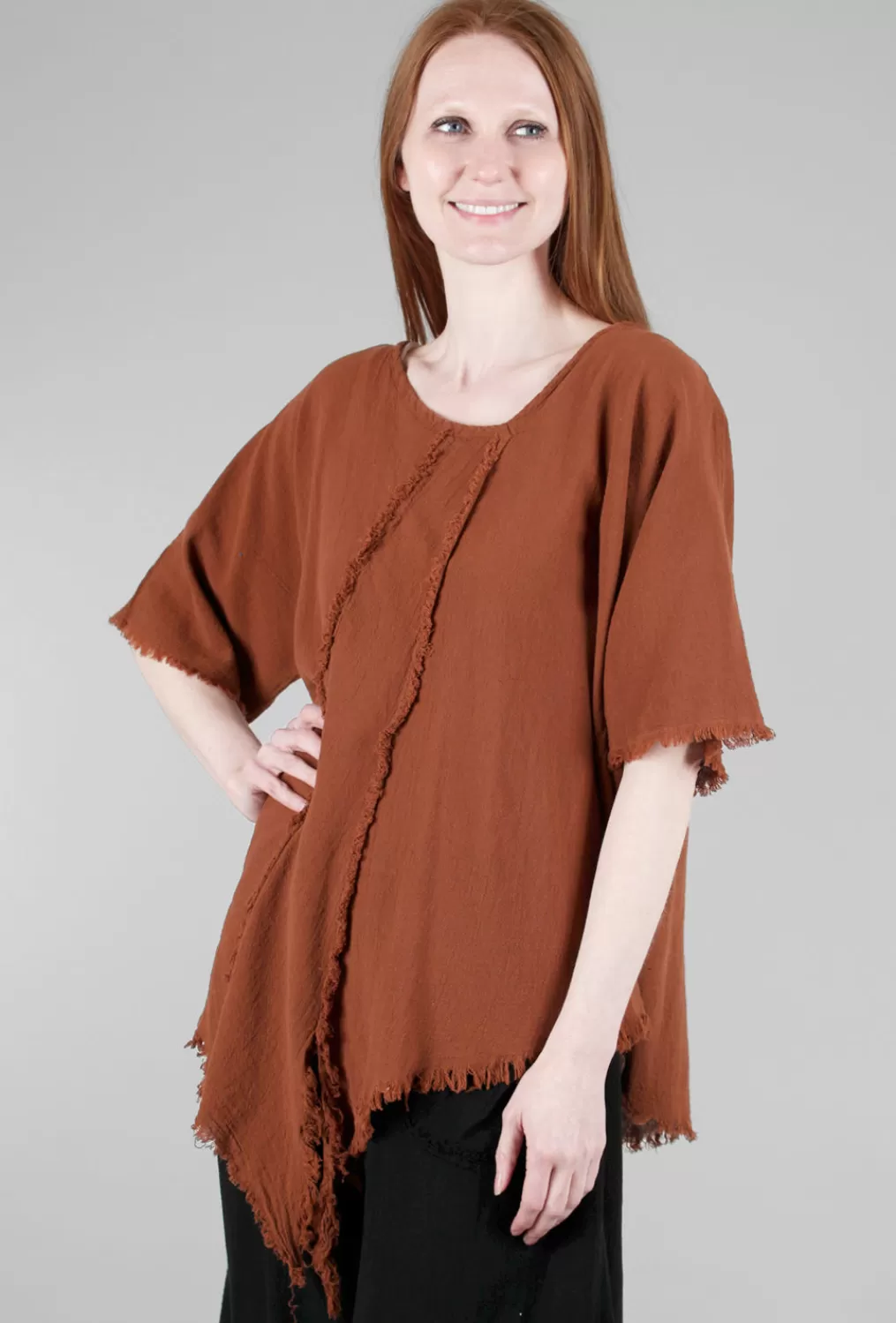 Best Sale Evie Lou Shaggy Top, Cinnamon