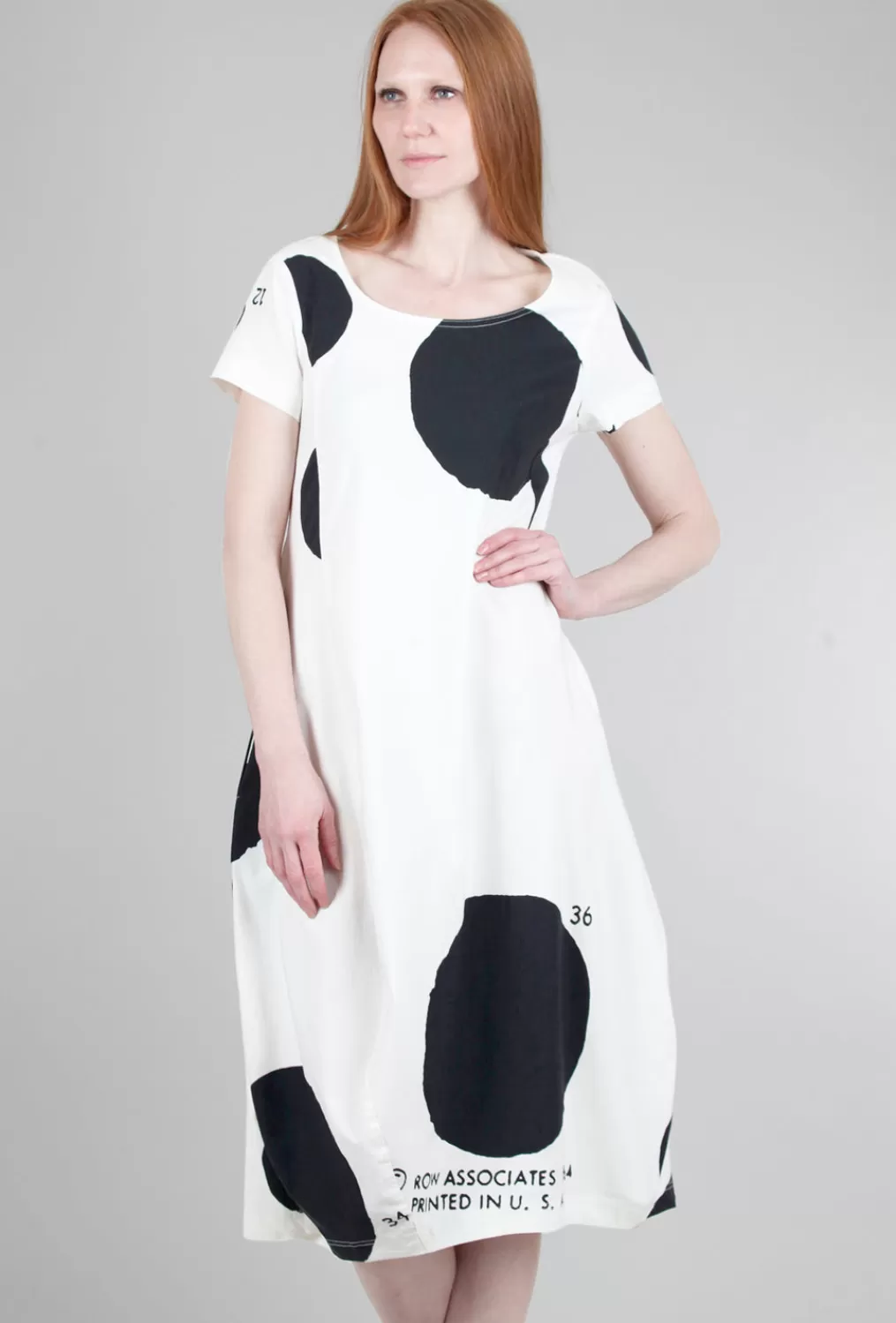 Cheap Evie Lou Sig Stretch Cap-Sleeve Dress, White/Black Dot