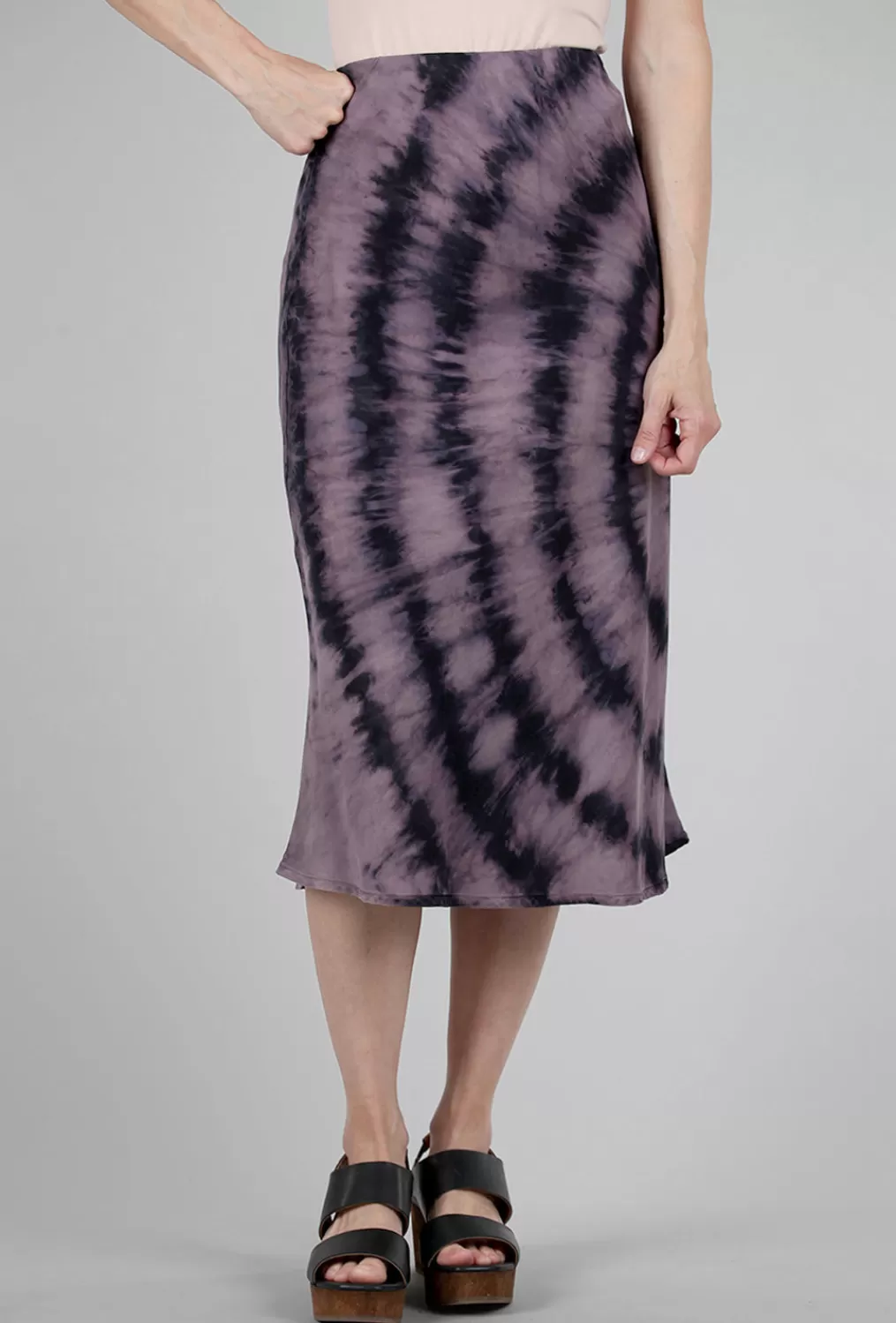 Sale Evie Lou Silky Twist-Dye Skirt, Iced Grape
