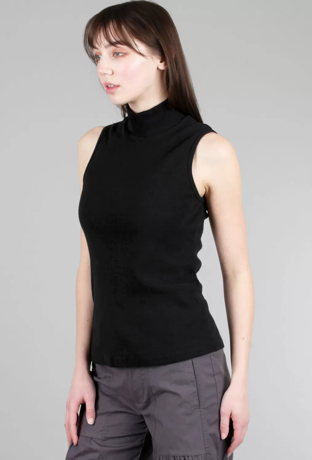 Flash Sale Evie Lou Sleeveless Mockneck, Black