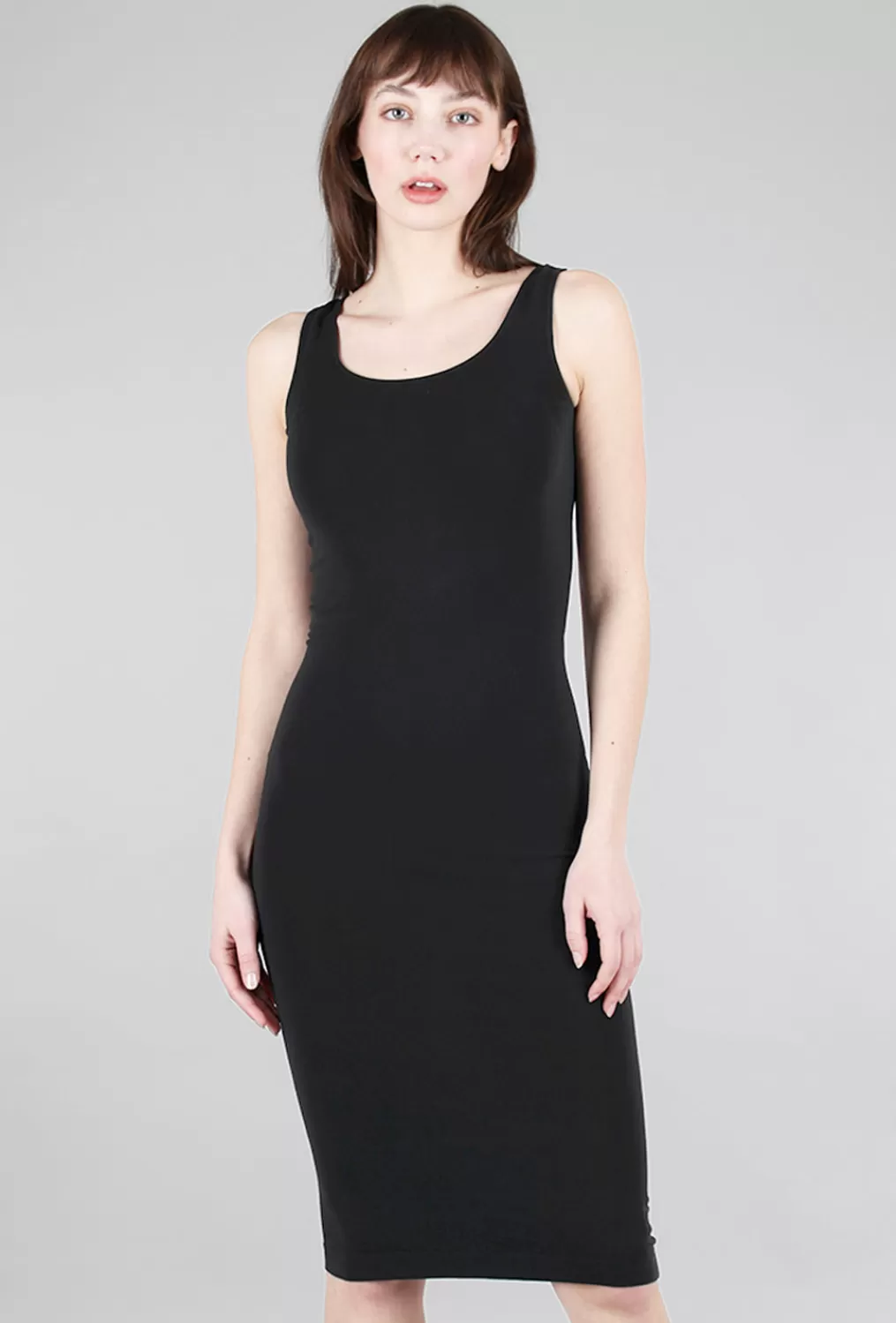 Best Evie Lou Slim Jersey Slipdress, Black