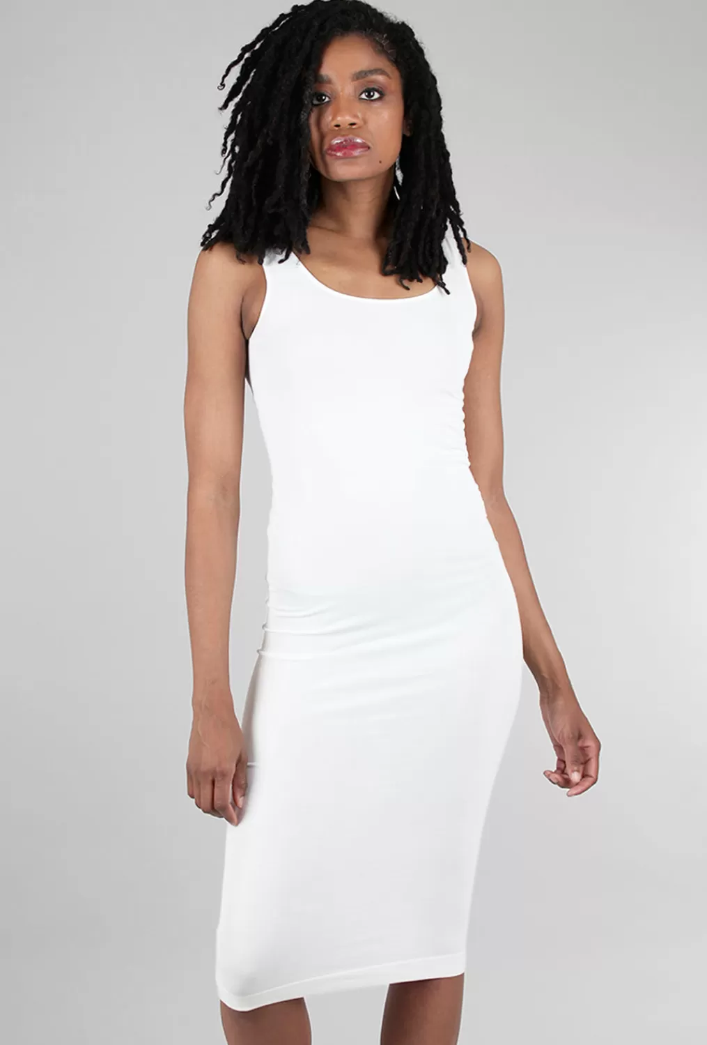 Outlet Evie Lou Slim Jersey Slipdress, White
