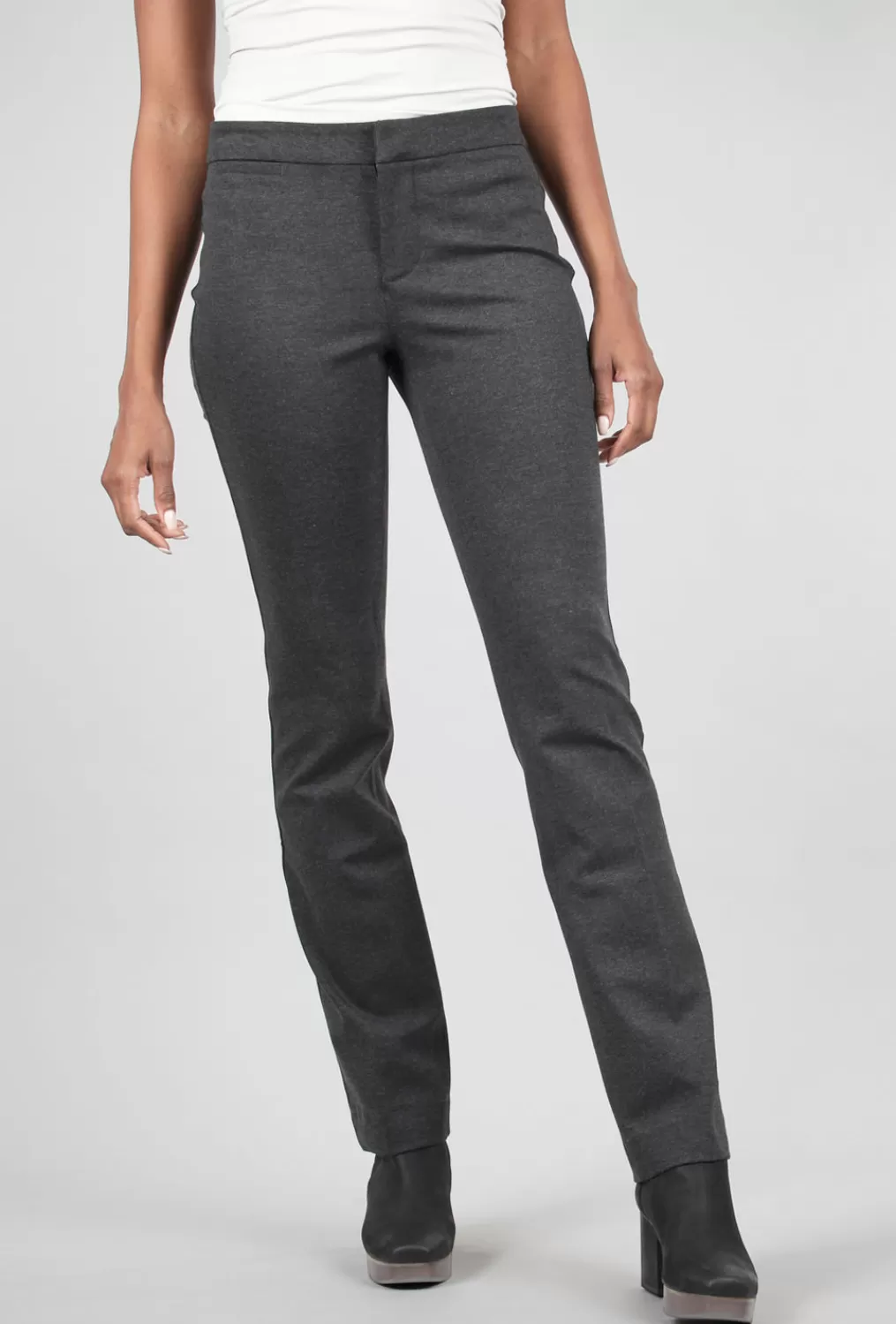 Sale Evie Lou Slim Ponte Trouser, Charcoal