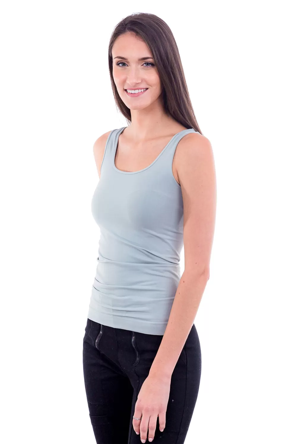 Hot Evie Lou Smooth Tank, Cement
