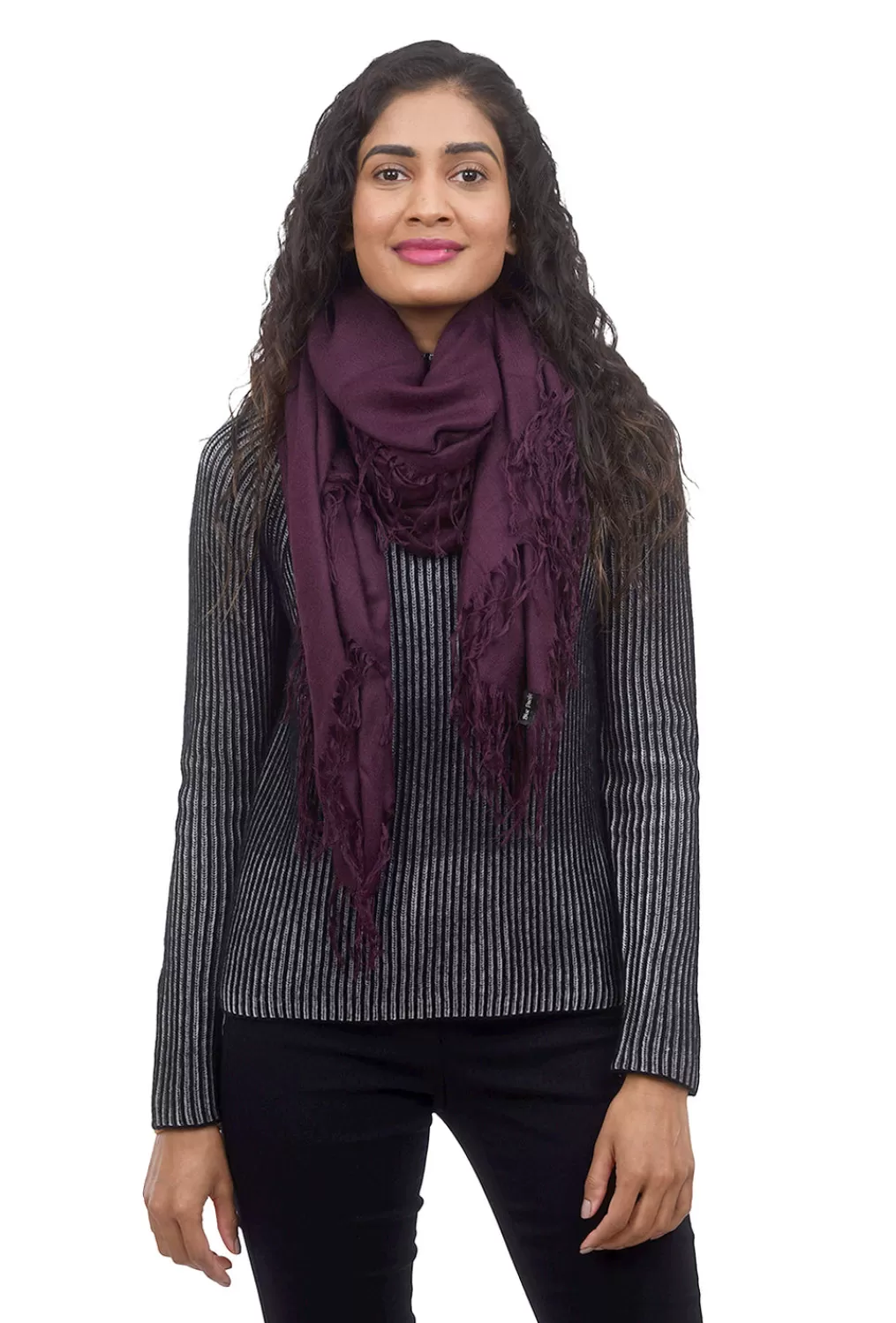 Discount Evie Lou Tissue Solid Scarf, Fig