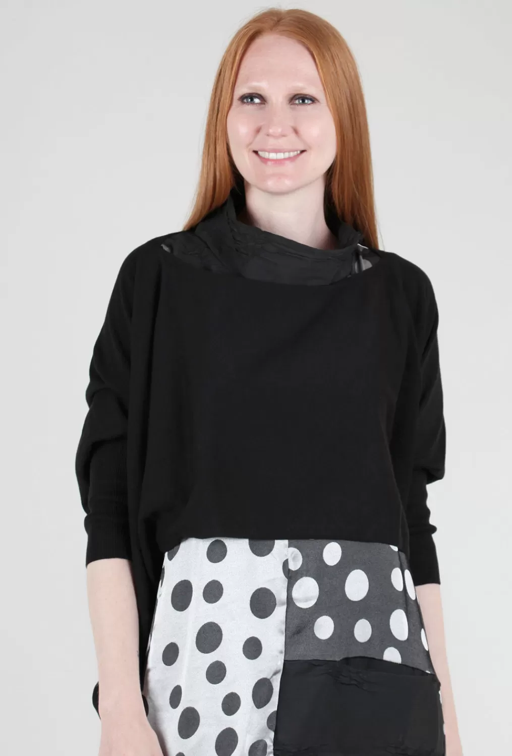 Discount Evie Lou Two-Way Sweater, Black