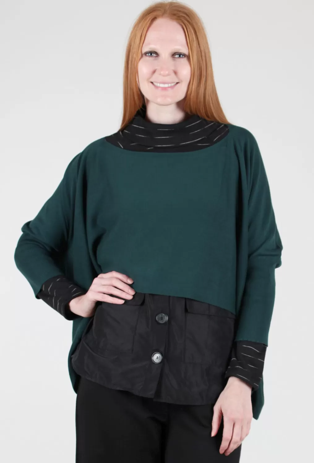 Store Evie Lou Two-Way Sweater, Teal
