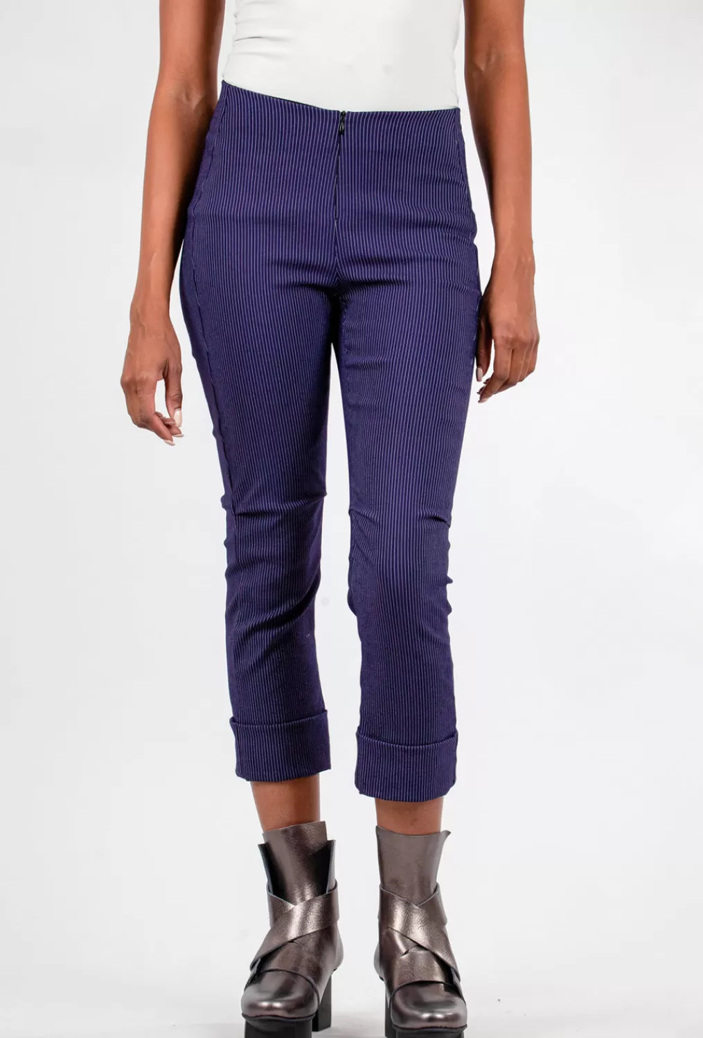 Flash Sale Evie Lou Verona Crop Pant, Marine Stripe