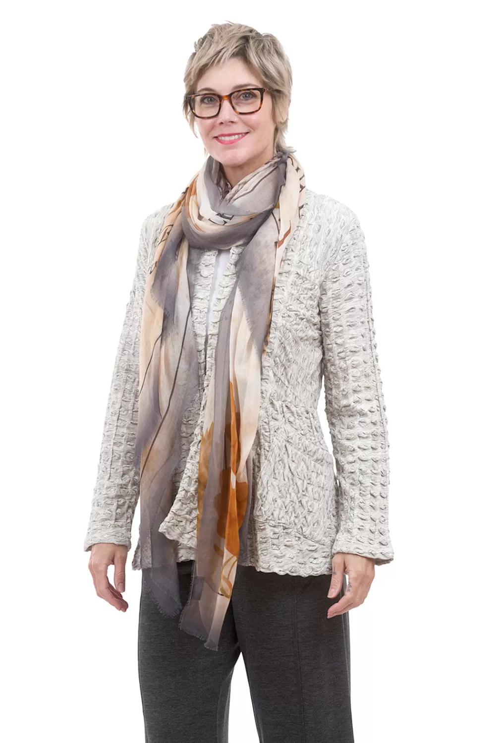 Online Evie Lou Vintage Burgundy Vineyard Scarf, Rust/Gray