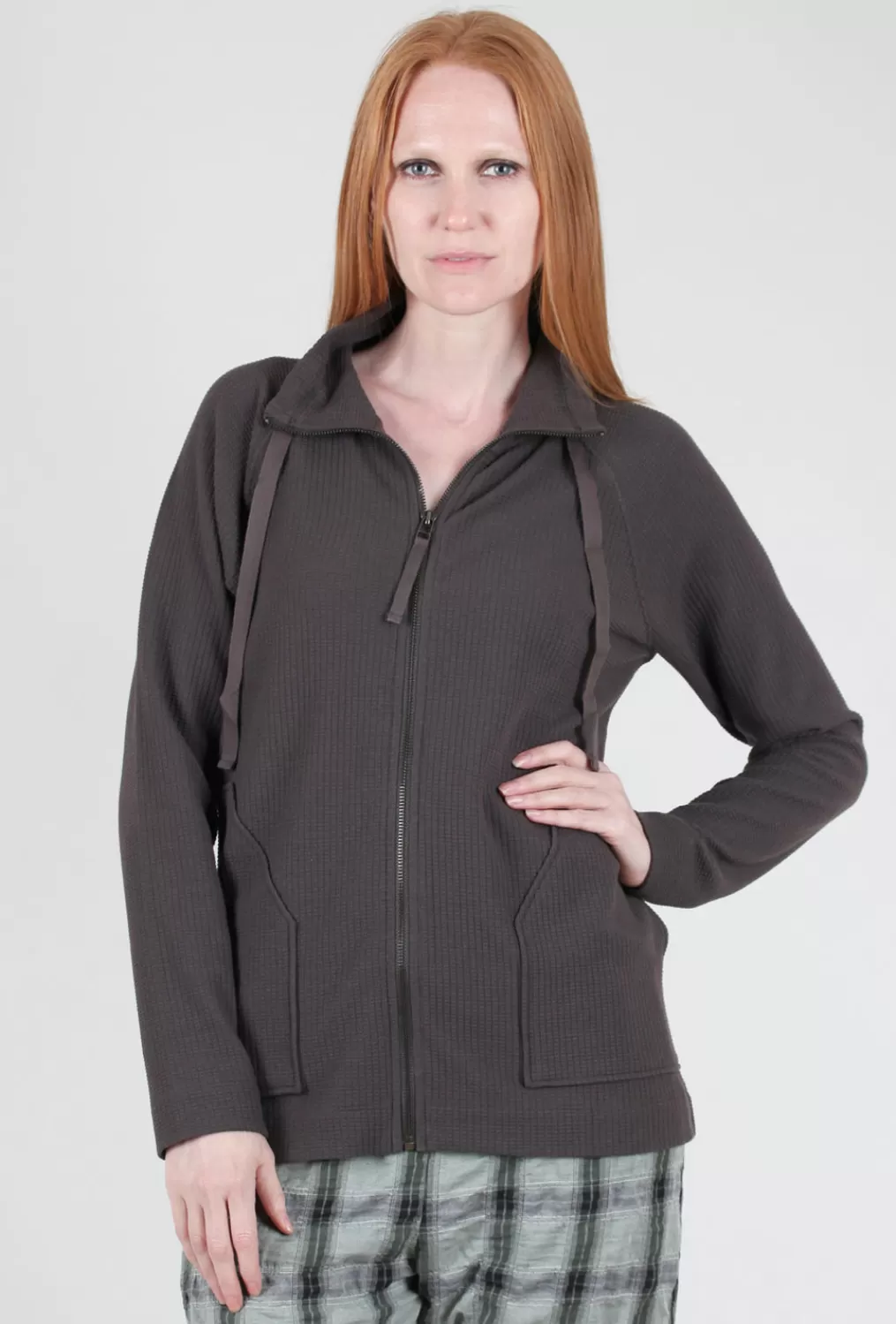 Store Evie Lou Waffle Zip Cardie, Earth