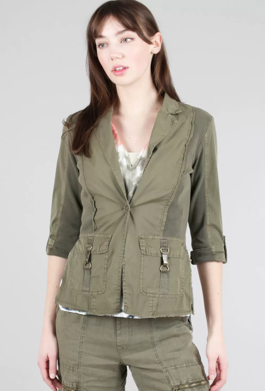 Clearance Evie Lou Winslow Blazer, Kombu Olive